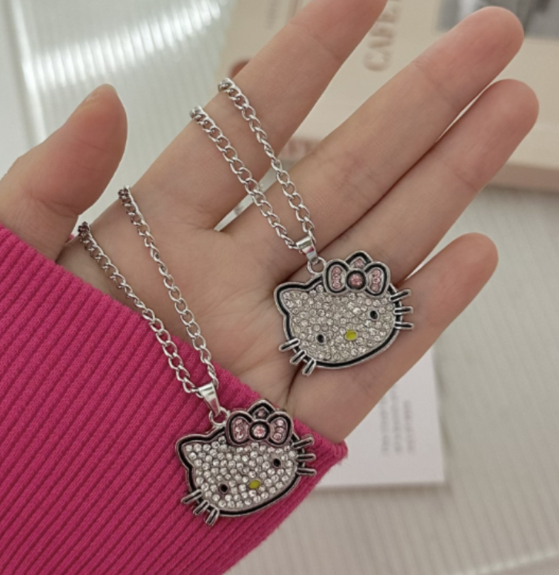 Hello Kitty™ Cat Lover Diamanté Necklace - Cute & Chic Jewelry!