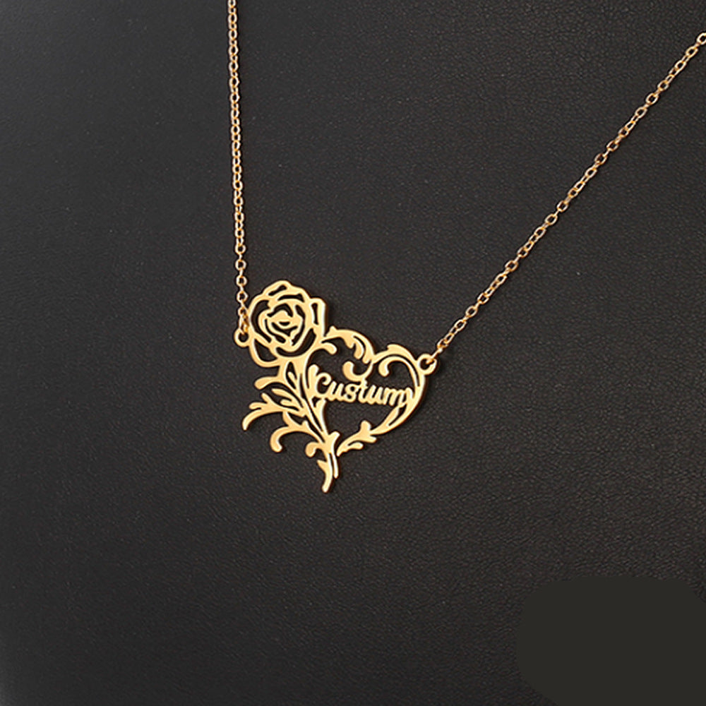 Personalized Stainless Steel Heart Necklace Gift