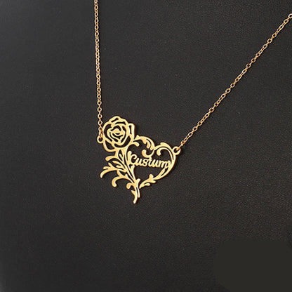 Personalized Stainless Steel Heart Necklace Gift