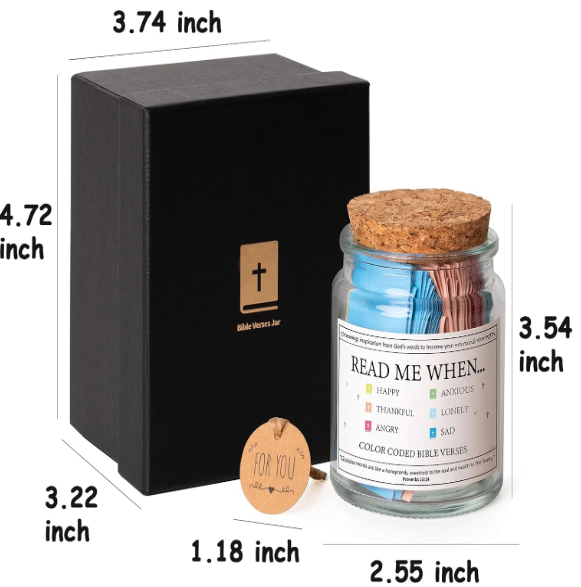 Muslim and Christian Verse Jar - Unique Gift Item (One)
