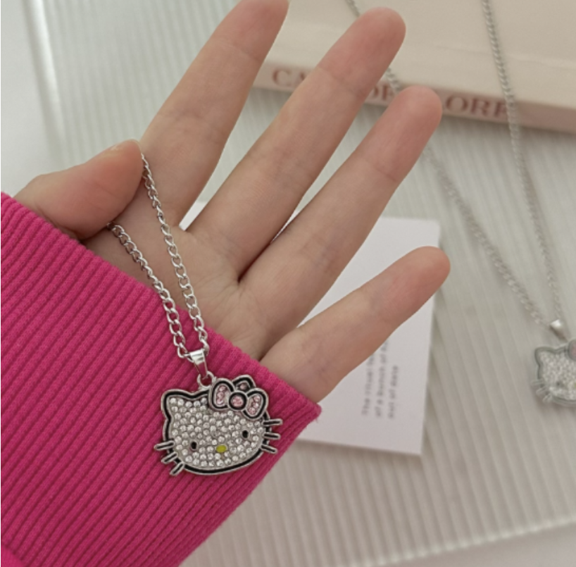 Hello Kitty™ Cat Lover Diamanté Necklace - Cute & Chic Jewelry!