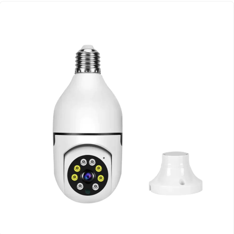 🔐Purrrfectly Secure: 360° Smart Bulb Security Camera